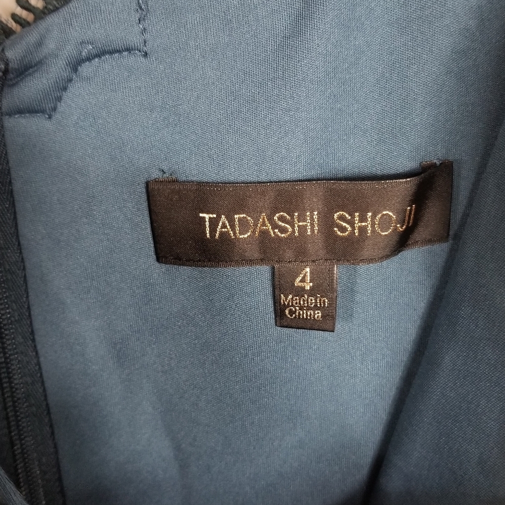 Tadashi Shoji | Embroidered V-neck Lace Dress - Picture 6 of 6